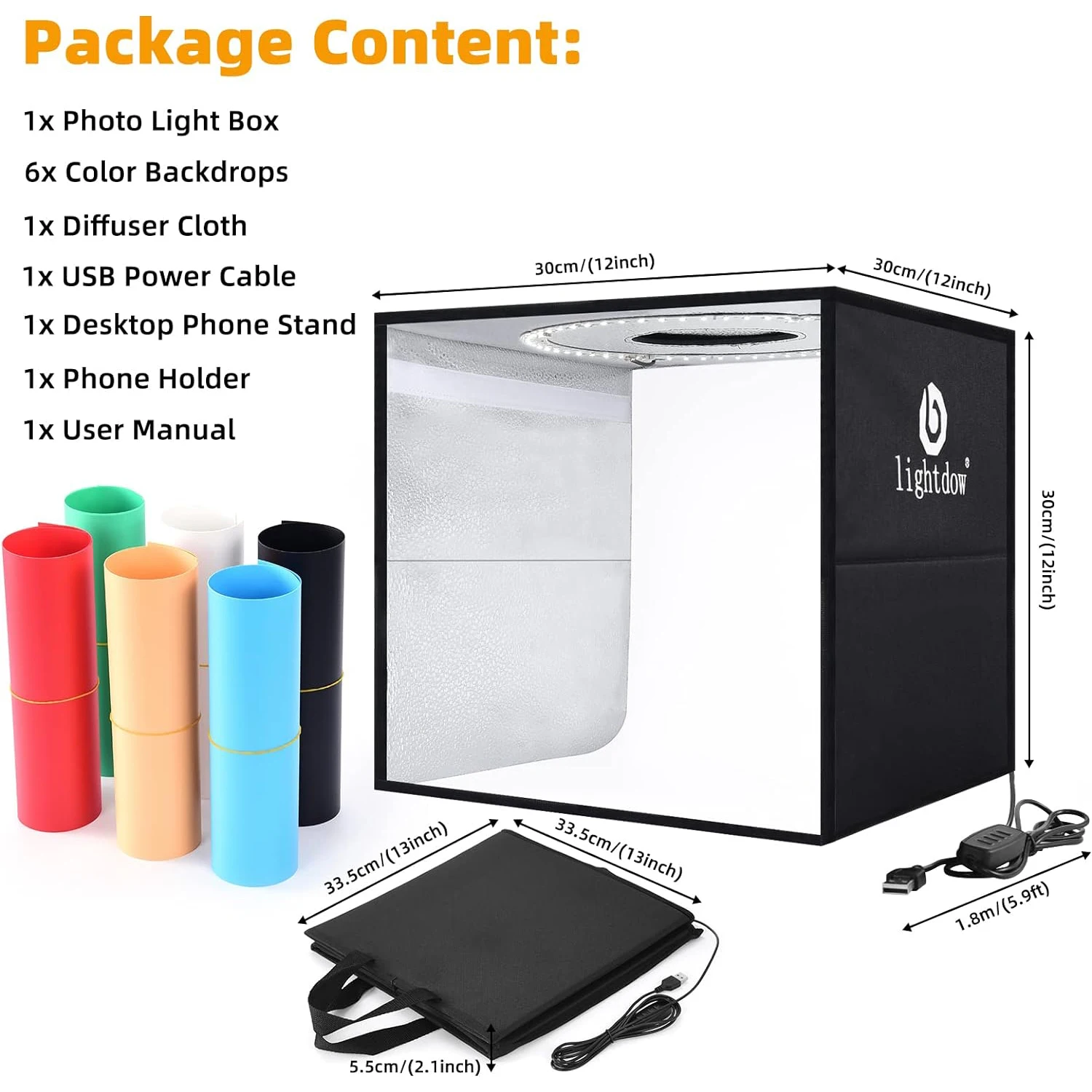 Lighting Gallery - Lightdow Photo Studio Light Box Kit