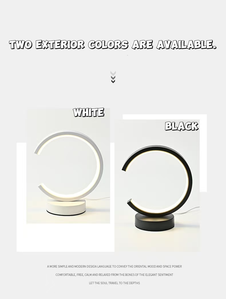 Lighting Decor For Living Room - 20CM LED Simple Circular Ring Table