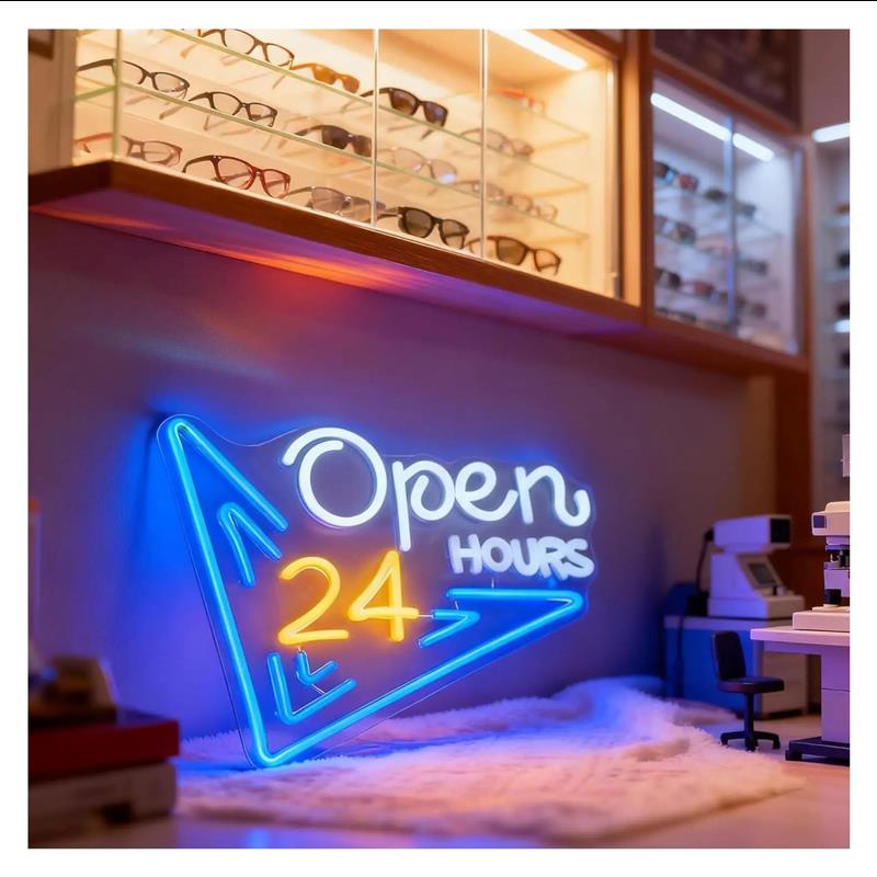 Open 24 Hours Neon Sign USB Po - Decor Lighting Opening Hours recension och pris