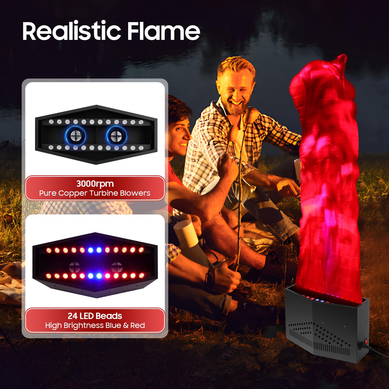 LED Silk Fire Flame Effect Lig - Lighting Effect Home Decor recension och pris