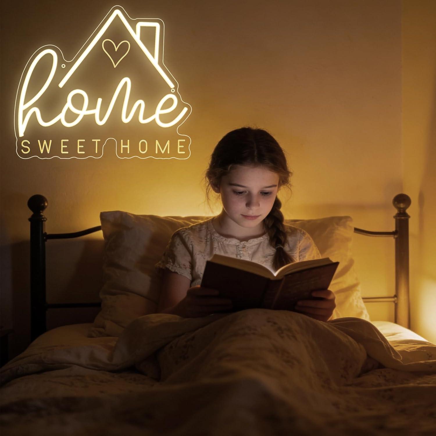 Sweet Home Neon Sign USB Dimma - Lighting Decor For Living Room recension och pris