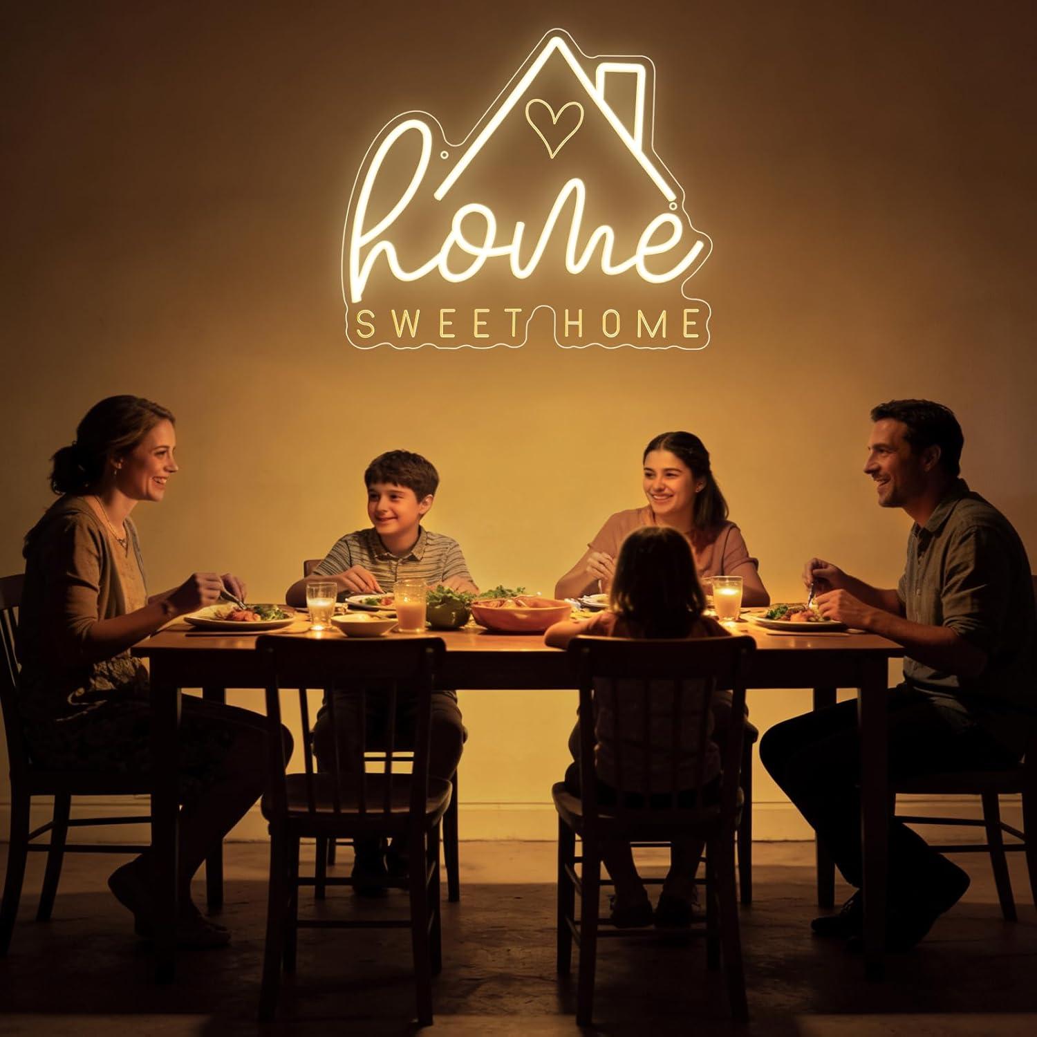 Sweet Home Neon Sign USB Dimma - Lighting Decor For Living Room recension och pris