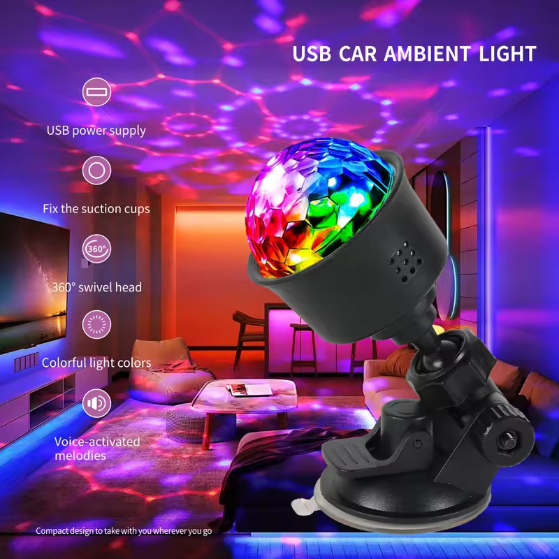 RGB Sound Activated LED Disco  - Lighting Effect Home Decor recension och pris