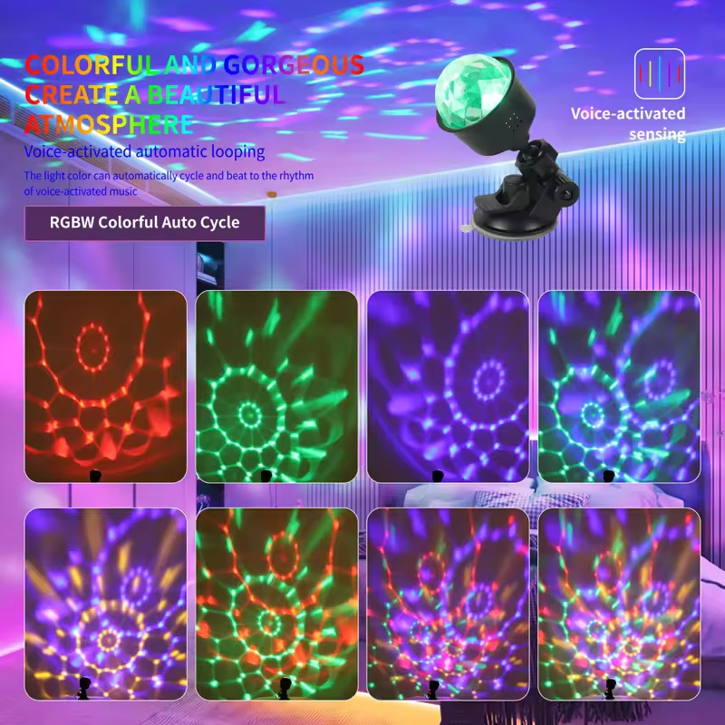 RGB Sound Activated LED Disco  - Lighting Effect Home Decor recension och pris