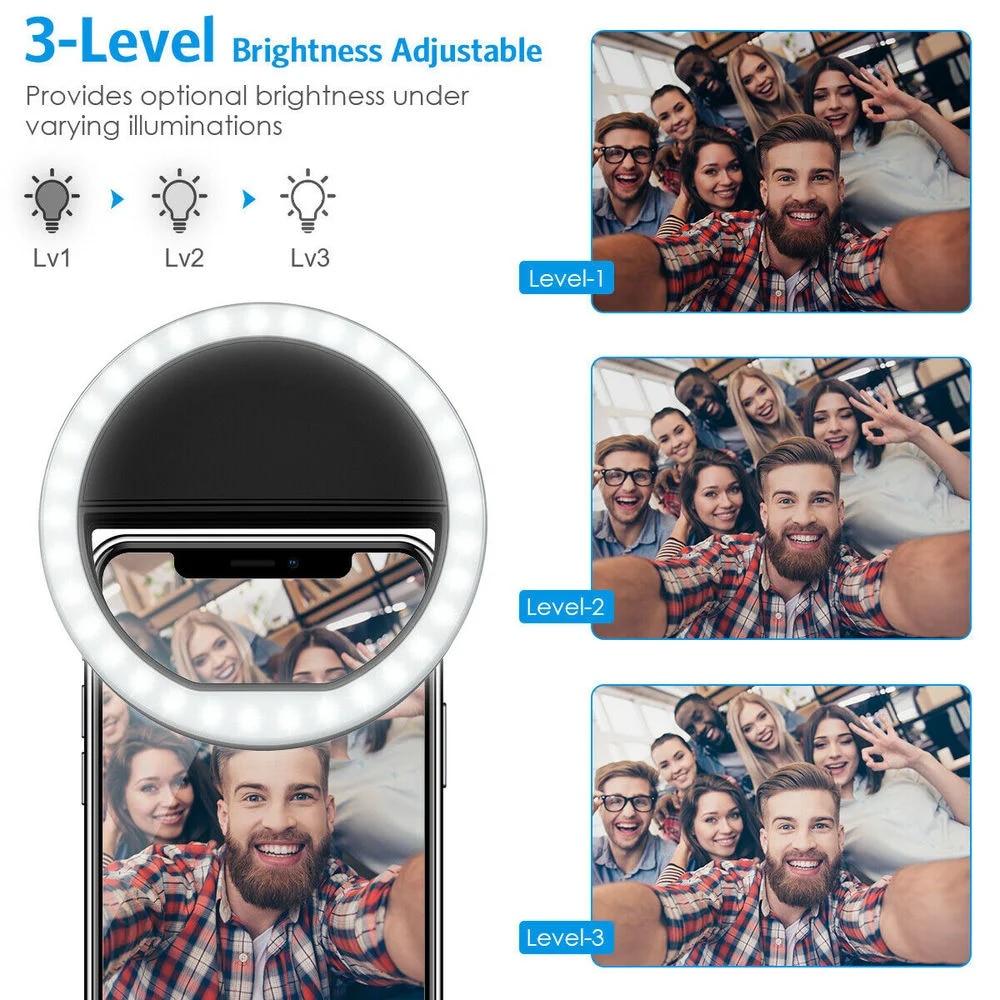USB Rechargeable LED Selfie Ri - Lighting Gallery recension och pris