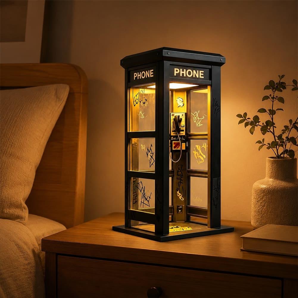 Retro Graffiti Phone Booth Tab - Lighting Decor Bedroom recension och pris