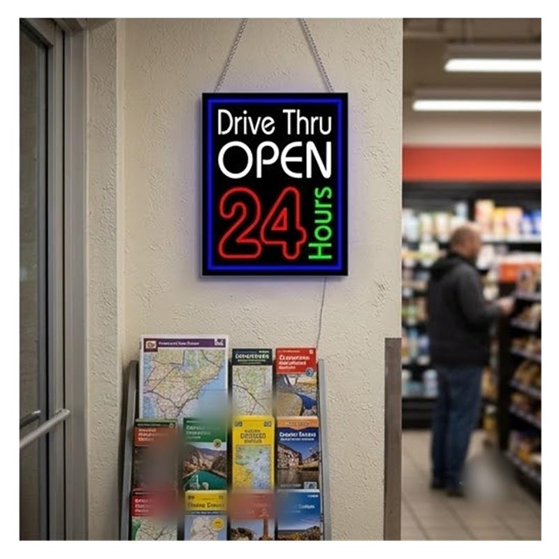 Drive Thru Open 24 Hours Neon  - Decor Lighting Opening Hours recension och pris