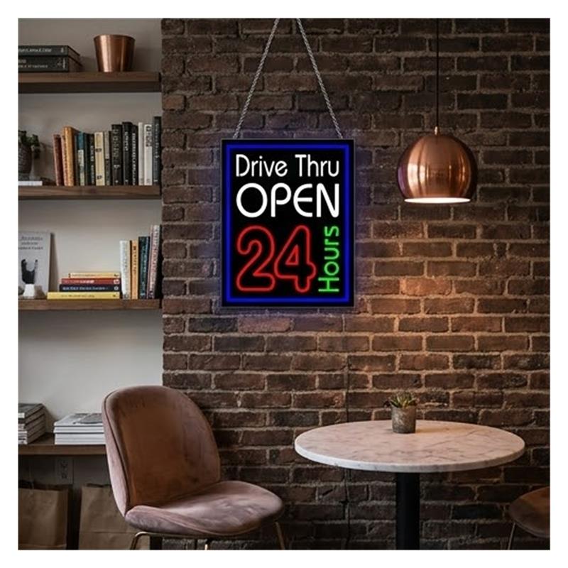 Drive Thru Open 24 Hours Neon  - Decor Lighting Opening Hours recension och pris