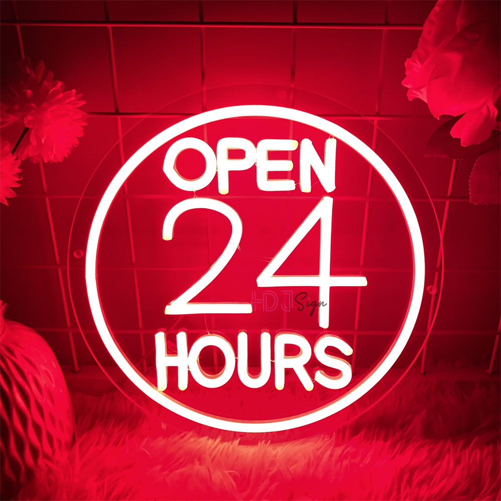 Neon Led Signs open 24 hour Co - Decor Lighting Opening Hours recension och pris