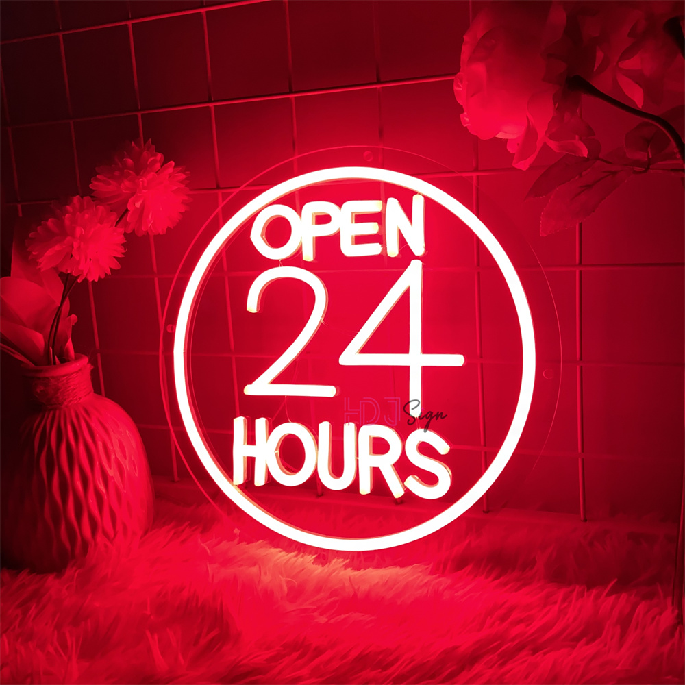 Neon Led Signs open 24 hour Co - Decor Lighting Opening Hours recension och pris