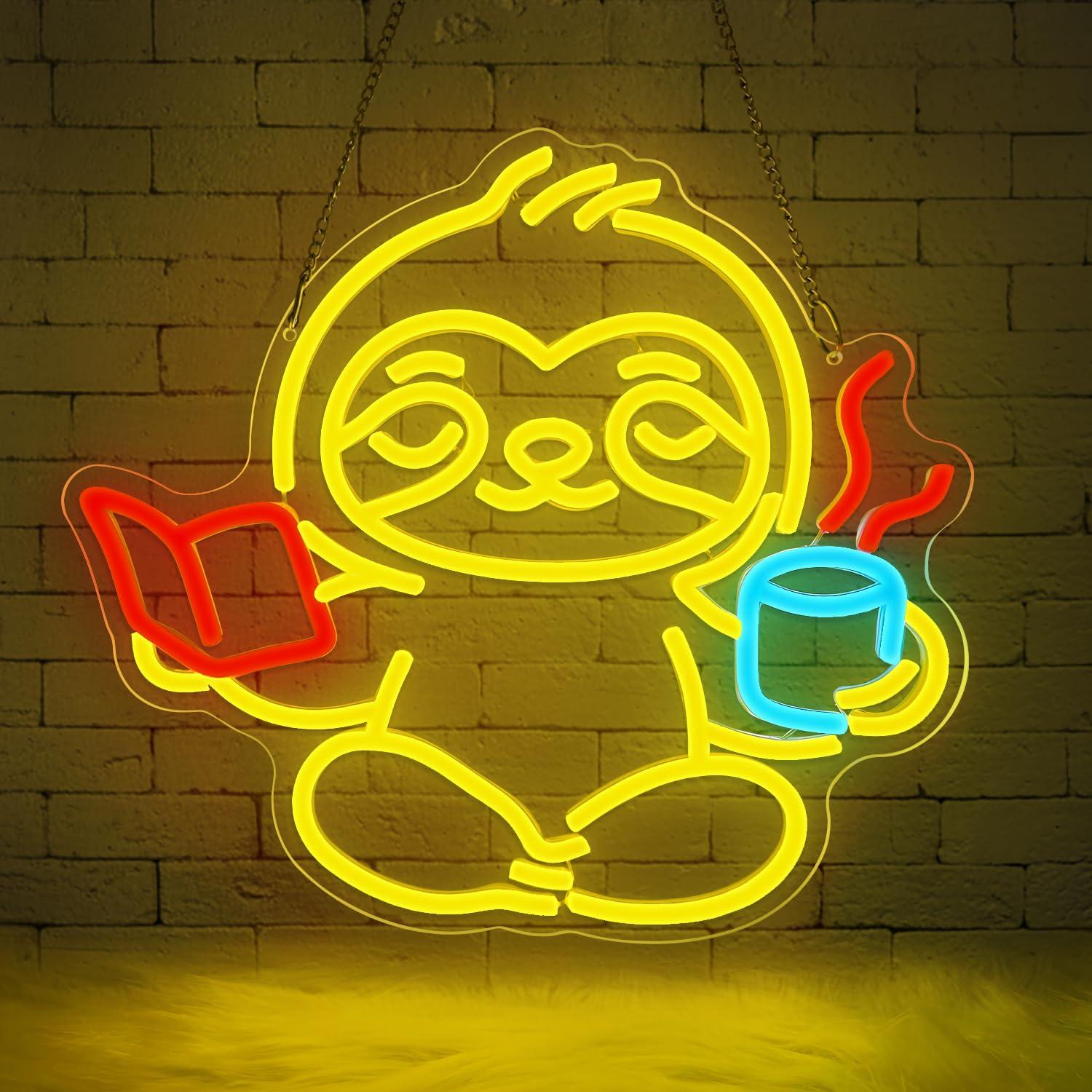 Sloth Neon Sign USB Dimmable L - Lighting Decor For Living Room recension och pris