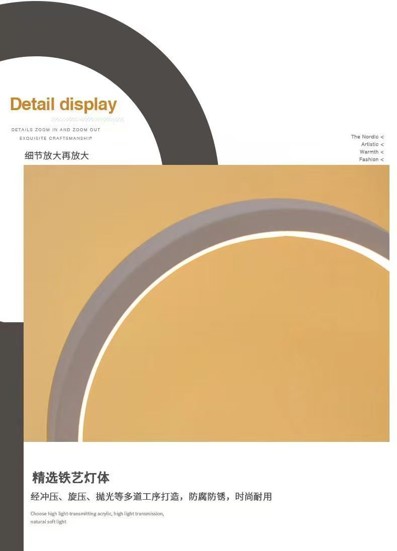 20CM LED Simple Circular Ring  - Lighting Decor For Living Room recension och pris