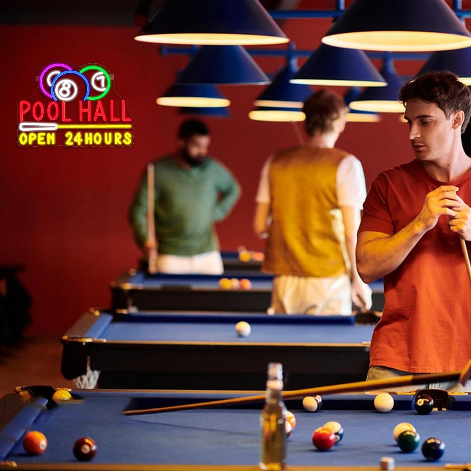 Pool Hall Open 24 Hours Neon S - Decor Lighting Opening Hours recension och pris