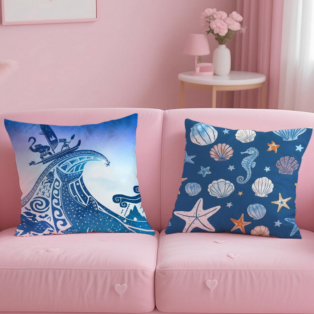 Light blue ocean ripple Cushio - Lighting Decor And Beyond recension och pris