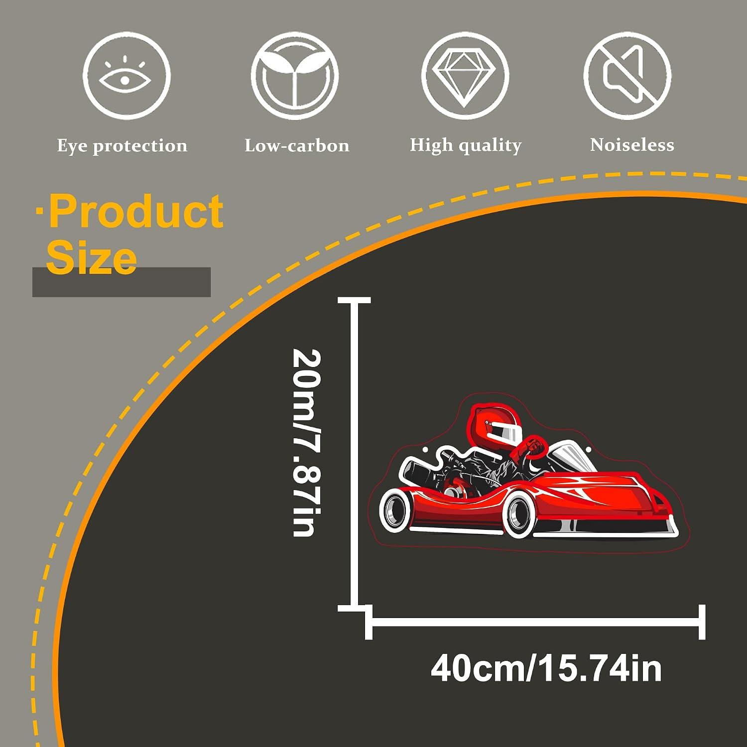 Go Kart Racer Neon Sign USB Di - Decor Kart Lighting recension och pris