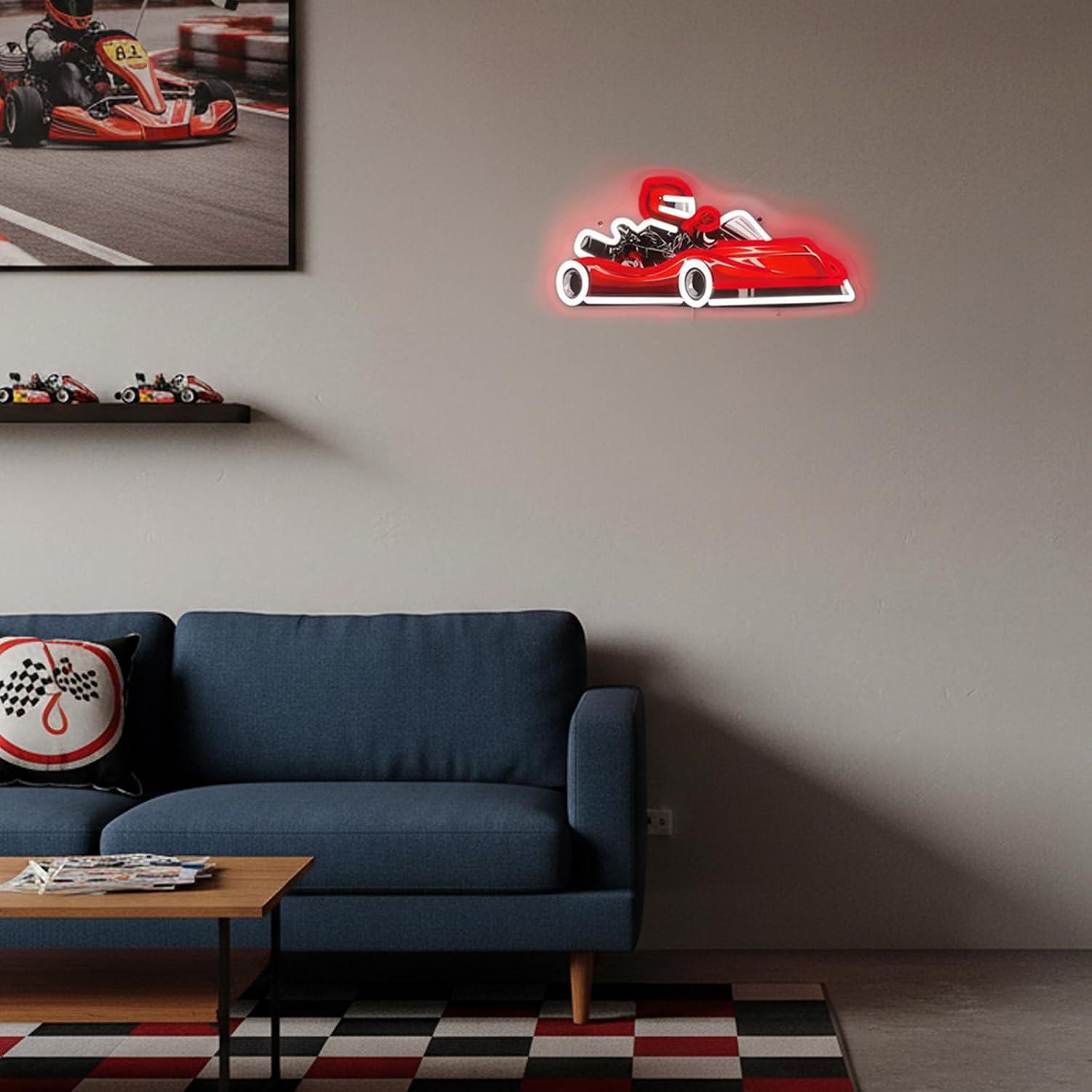 Go Kart Racer Neon Sign USB Di - Decor Kart Lighting recension och pris