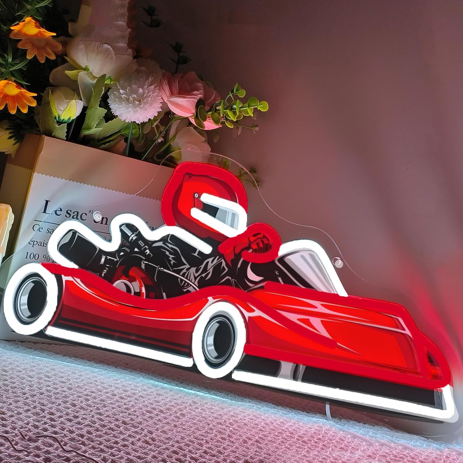 Go Kart Racer LED Neon Sign US - Decor Kart Lighting recension och pris