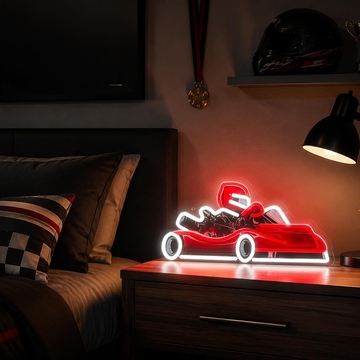 Go Kart Racer LED Neon Sign US - Decor Kart Lighting recension och pris