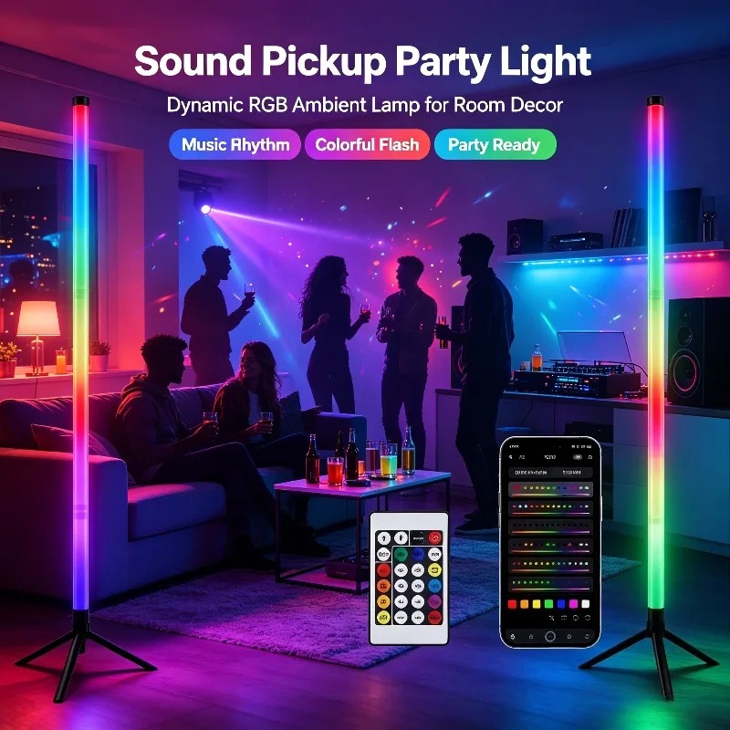 2PCS 120CM RGB Floor Lamp, Sou - Lighting Decor For Room recension och pris