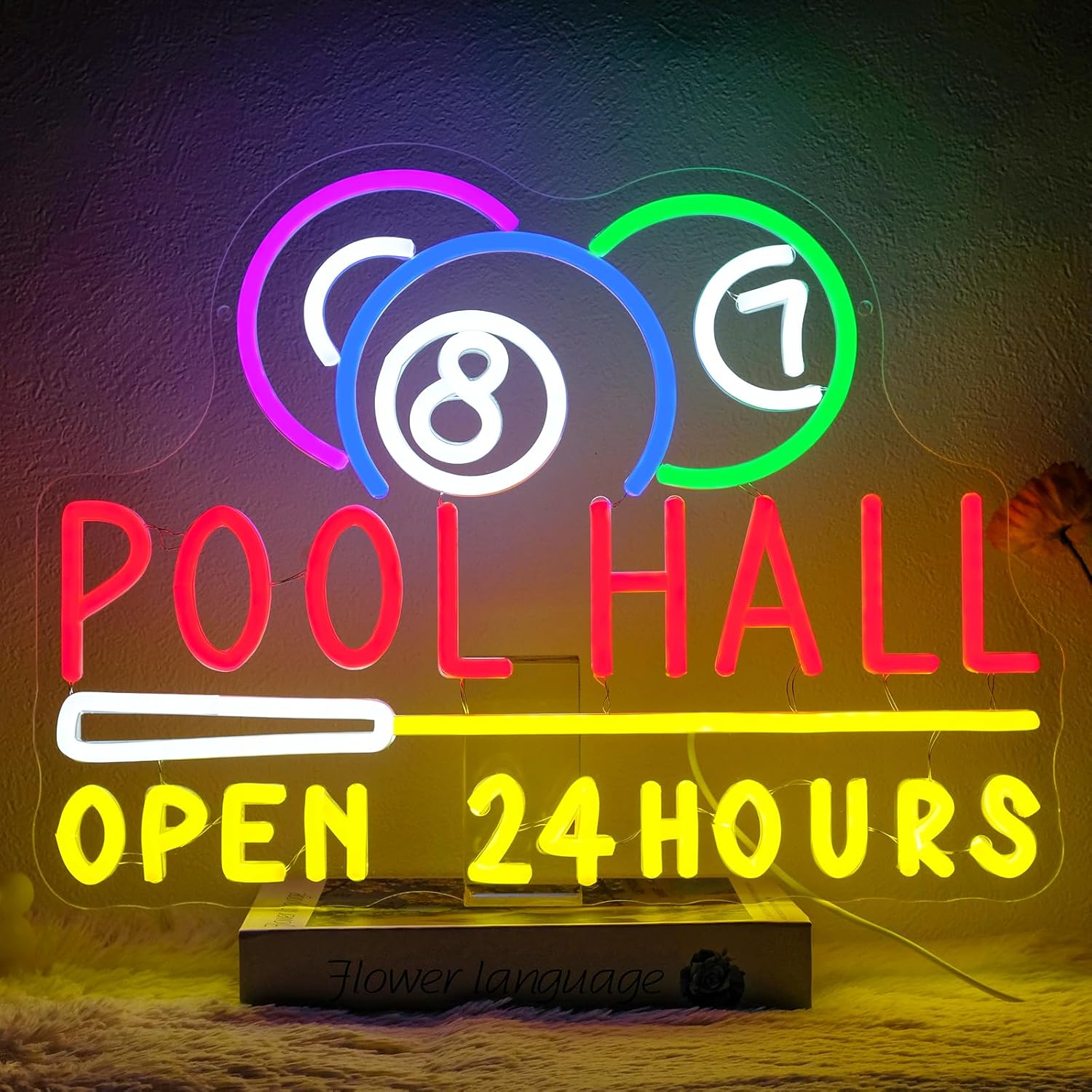 Pool Hall Open 24 Hours Neon S - Decor Lighting Opening Hours recension och pris