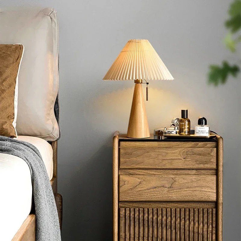 Retro Pleated Table Lamp Nordi - Lighting Decor Bedroom recension och pris