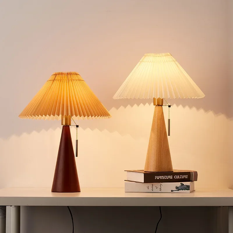 Retro Pleated Table Lamp Nordi - Lighting Decor Bedroom recension och pris